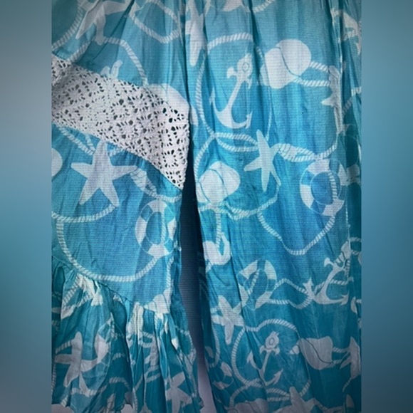 Macbeth Collection Womens Off Shoulder Crochet Floral Bell Sleeve Top Sz S New - Picture 2 of 9